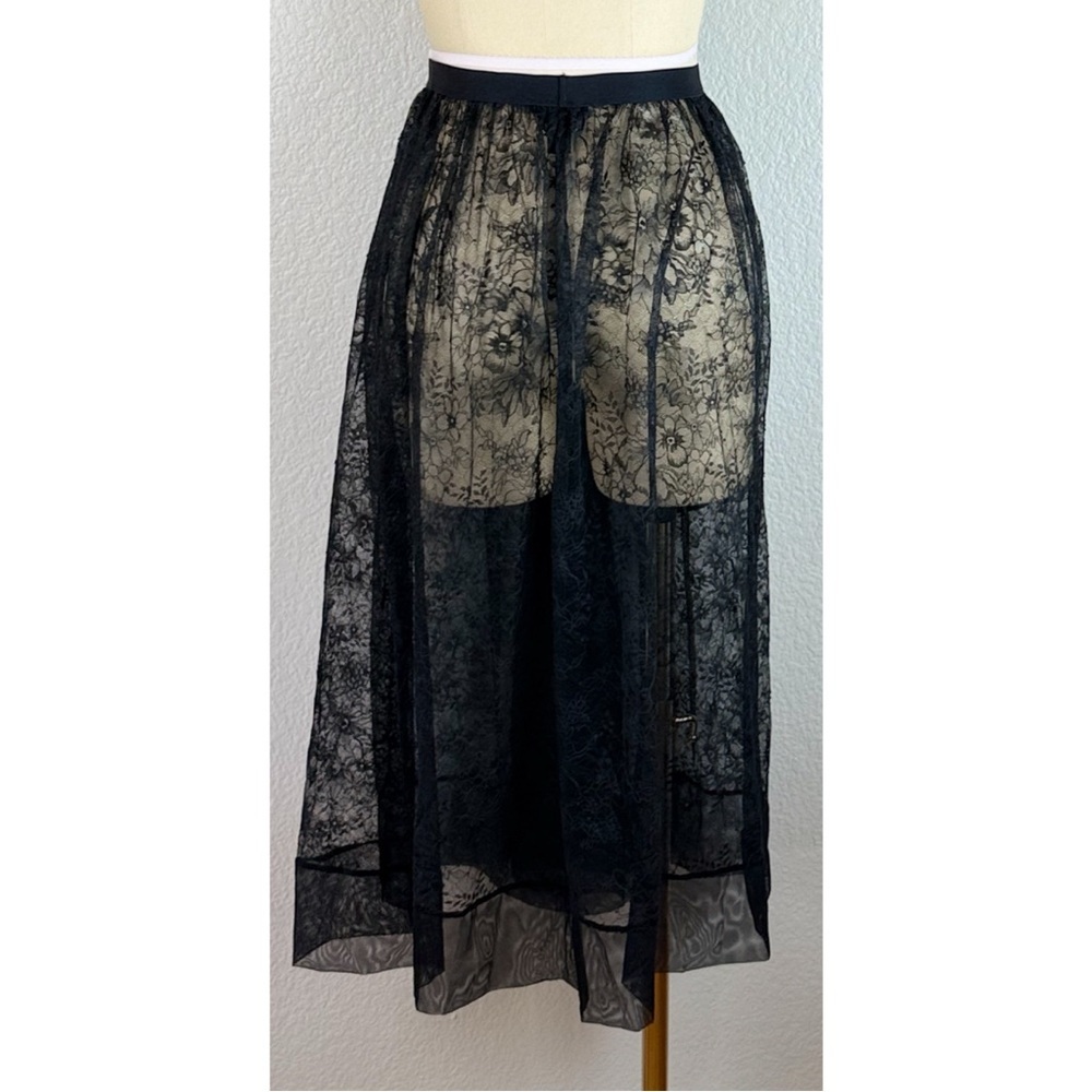 Victoria Secret Lingerie Sheer lace Midi Skirt Whimsigoth, Large - Picture 7 of 9
